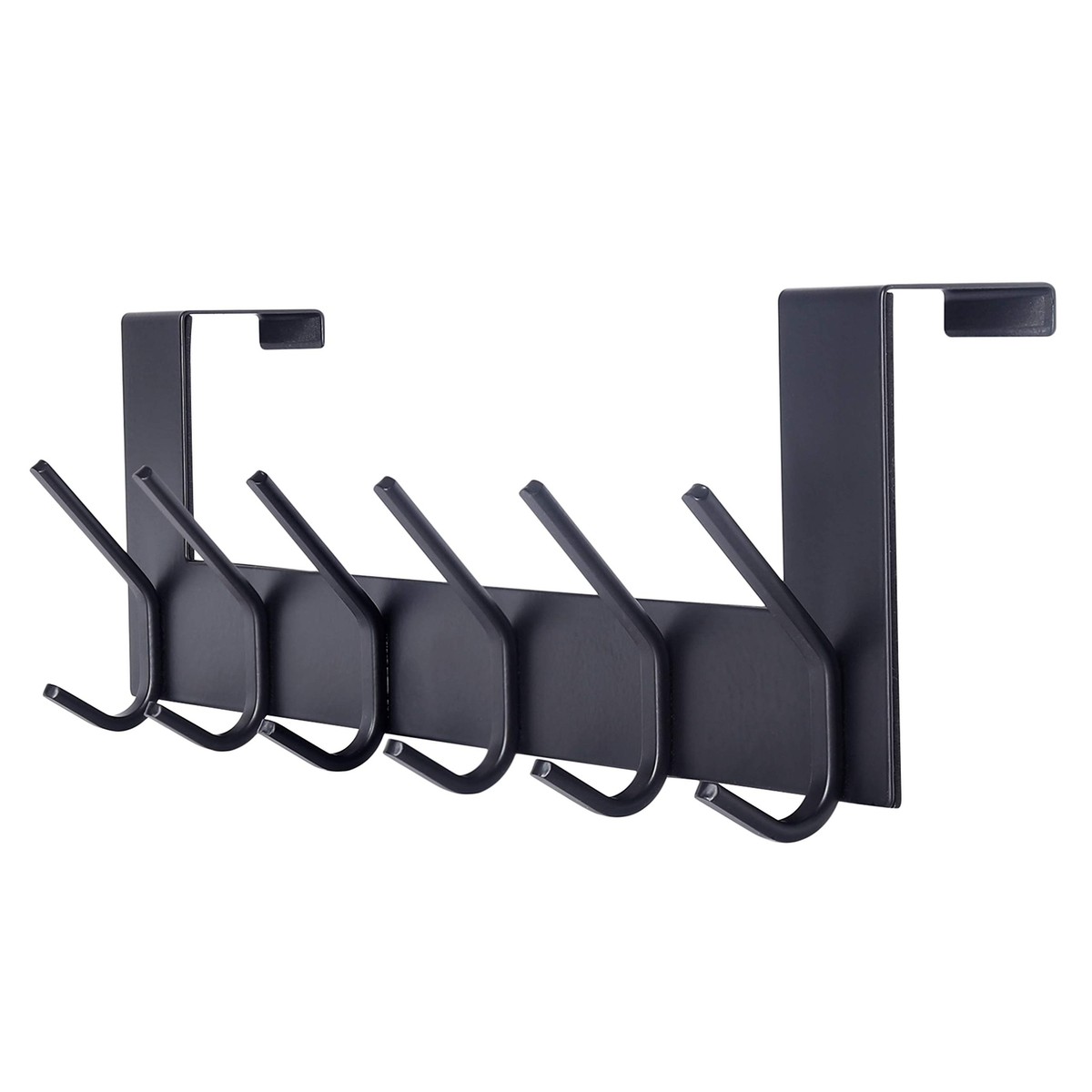 SKOLOO Over The Door Hook Black Coat Rack for Entryway Towel Hook for 