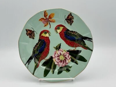 New Anthropologie Nathalie Lete Titania Parrot Dessert Appetizer Plate FREE SHIP
