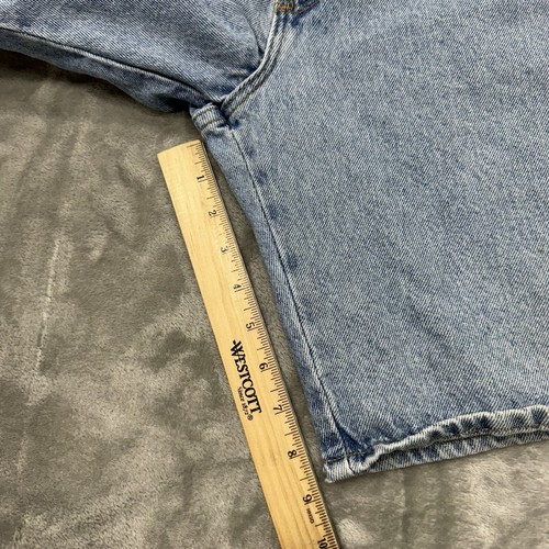 Vintage Wrangler Rugged Wear Shorts Herren 36 blau Jeans Denim Jorts Arbeit Logo Taschen - Bild 5 von 11