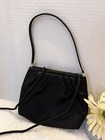Black polyester Party purse w/o tags diamound accents on straps. 2straps Long/sh