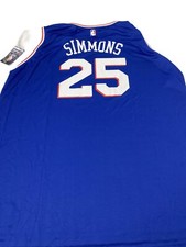 BEN SIMMONS 25 BLUE PHILADELPHIA 76ERS NBA FANATICS 4XL JERSEY FREE SHIPPING