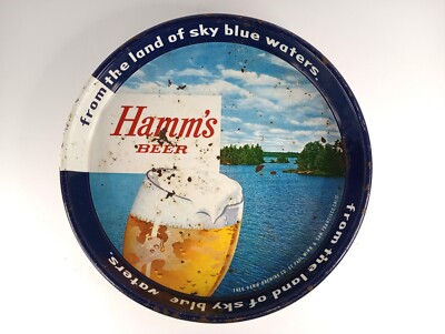 Vintage 13'' HAMM'S BEER TRAY - Theo Hamm Brewing Co - St. Paul San Fran - RUSTY
