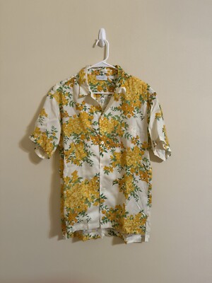 John Elliott Bougainvillea Ivory Bowling Shirt Button Up 2 Medium
