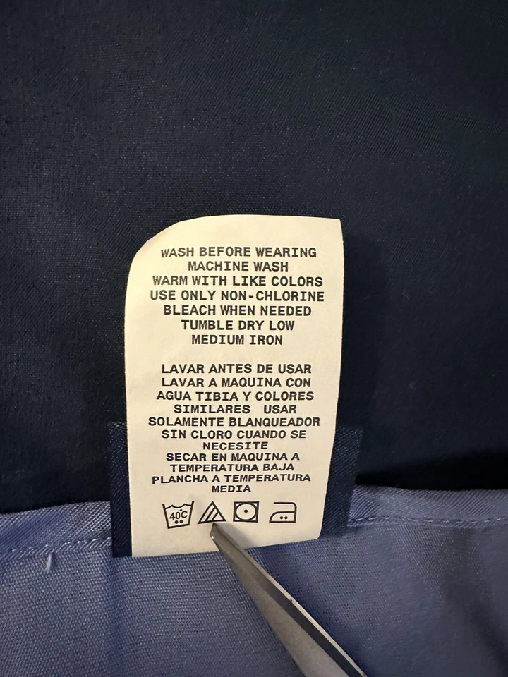 Cherokee Workwear Top Jacket 2XL Blue Long Sleeve Snap Front NWT - Image 4 of 4