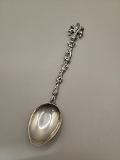 Gorgeous Antique Souvenir Silver Spoon Austrian? Seems Handcrafted 