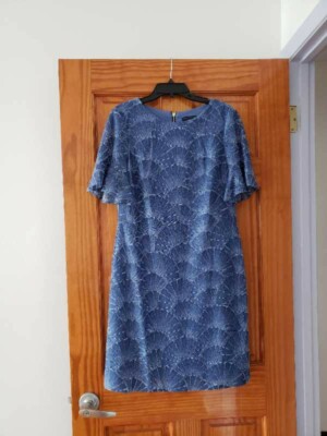 TOMMY HILFIGER BLUE LACE DRESS SIZE 6 | eBay