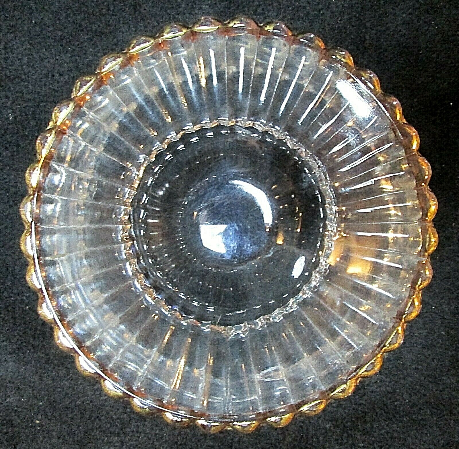 Vintage JEANNETTE  National (Gold Accents) Candy Dish No Lid