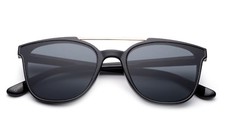 Pilot Squared Sunglasses Cat Eye with Solid or Flash Lens