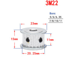 HTD-3M Timing Belt Pulley 22 Teeth AF-type for 10mm Belt Reprap 3D Printer CNC