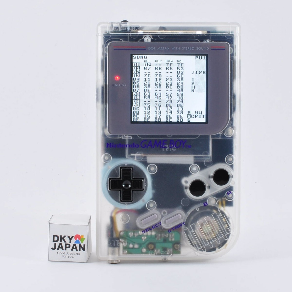 Gameboy DMG-01 Modified Pro Sound For LSDj IPS LCD BackLight Clear 