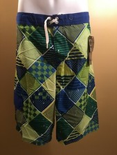 OP Boy's Stretch Board Short Adjustable Waist - XXL 18 - Printed Royal Blue