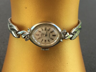 VTG Women's Ladies Dorset 17 Jewel Diamond Watch Silver Japan Working Running
