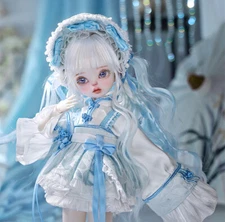 1/6 BJD Doll Resin Jointed Full Set Ice New Chinese Outfits Wig Face Up New Toys