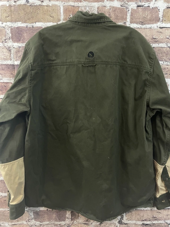 Camisa Manga Larga GANDER Mnt Verde Bronceado Tiro Caza Talla L 100% Algodón Lona Foto 2 de 4