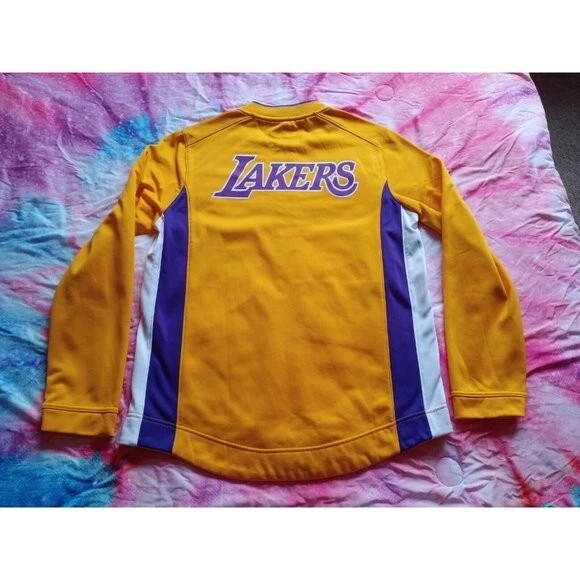 Los Angeles Lakers Full-Zip Yellow Warm-Up Jacket Men's Medium Fanatics NBA LA - Image 2 of 4