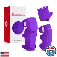 LaScoota Kids Knee Pads and Elbow Pads Set | Protective Gloves, Elbow and Kne