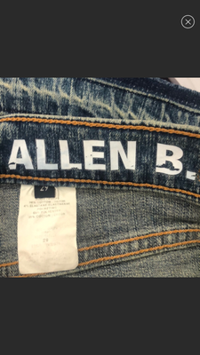 Jupe En Dentelle Allen B Taille 6 - Tour De Taille 29 Pouces, Longueur 18 Pouces, Bleu Et Blanc, Occasion Comme Neuve