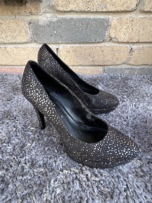 Nine West Women's Heels Shoes Size 61/2 M Black Pumps Round