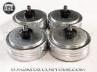 4 Custom billet aluminum turntable feet for technics 1200 Series brushed alumium