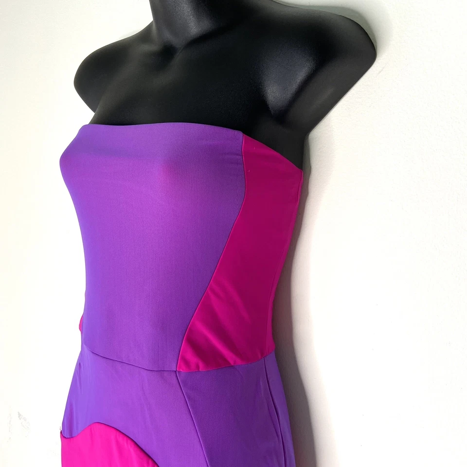 NUEVO Vestido Serena Rosa Boulee Talla 6 Sexy Bodycon Sin Tirantes Expuesto Cremallera Forrado Foto 4 de 4