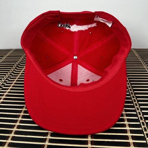 Vintage Dodge Motorsports Snapback Hat Red 'Dodge Different' Cap Made in USA - Picture 9 of 11
