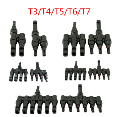 NEW 1 Pair Solar T Branch Connector Panel Parallel Adapter MMF FFM PV Cable