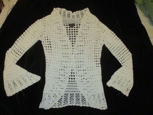 Arden B. vintage crocheted shrug sweater - Picture 11 of 18