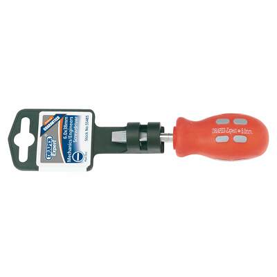 Draper Expert Mechanics Soft Grip Flared Schlitz Schraubendreher 6mm 38mm