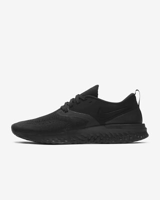 NIKE ODYSSE REACT 2 FLYKNIT WOMEN SIZE 6.0 BLACK NEW RUNNING COMFORTABLE