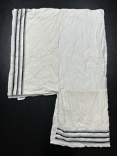 Land of Nod Baby Nursery Savanna Africa Crib Skirt Ivory Grey Black Stripes