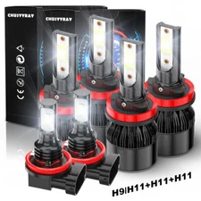 For Nissan Armada 2017-2020 LED Headlight Bulbs Kit High / Low Beam + Fog Light