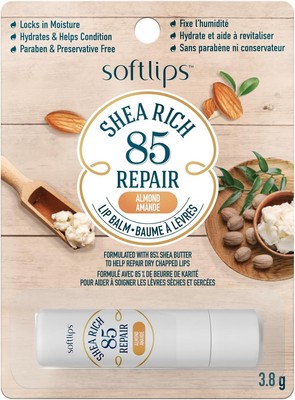 Softlips Shea Rich 85 Repair | Almond Lip Balm | 85% Shea Butter
