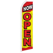 Now Open Advertising Swooper Feather Flutter Flag Open Now YW/RD
