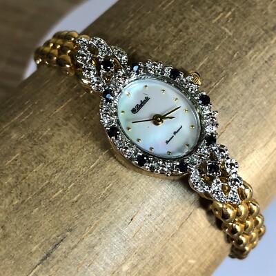 Dufonte Lucien Piccard Ladies Gem Stone Mother of Pearl 18mm