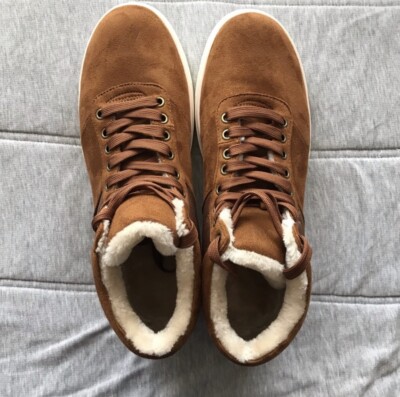 NWOT PAWJ California Arctic Fleece Shoe Chestnut Vegan Suede Shearling 9.5 PAWJ Slippers | Chestnut / Aspen Snow – Pawj California main image 3