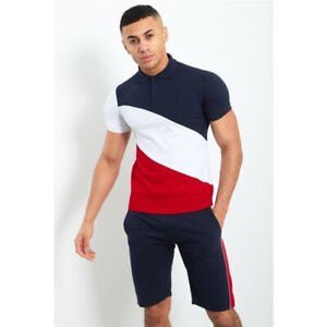 Mens Tracksuit Short Sleeve Jogging Sports Polo Shirts Shorts 2 Piece Sets | eBay