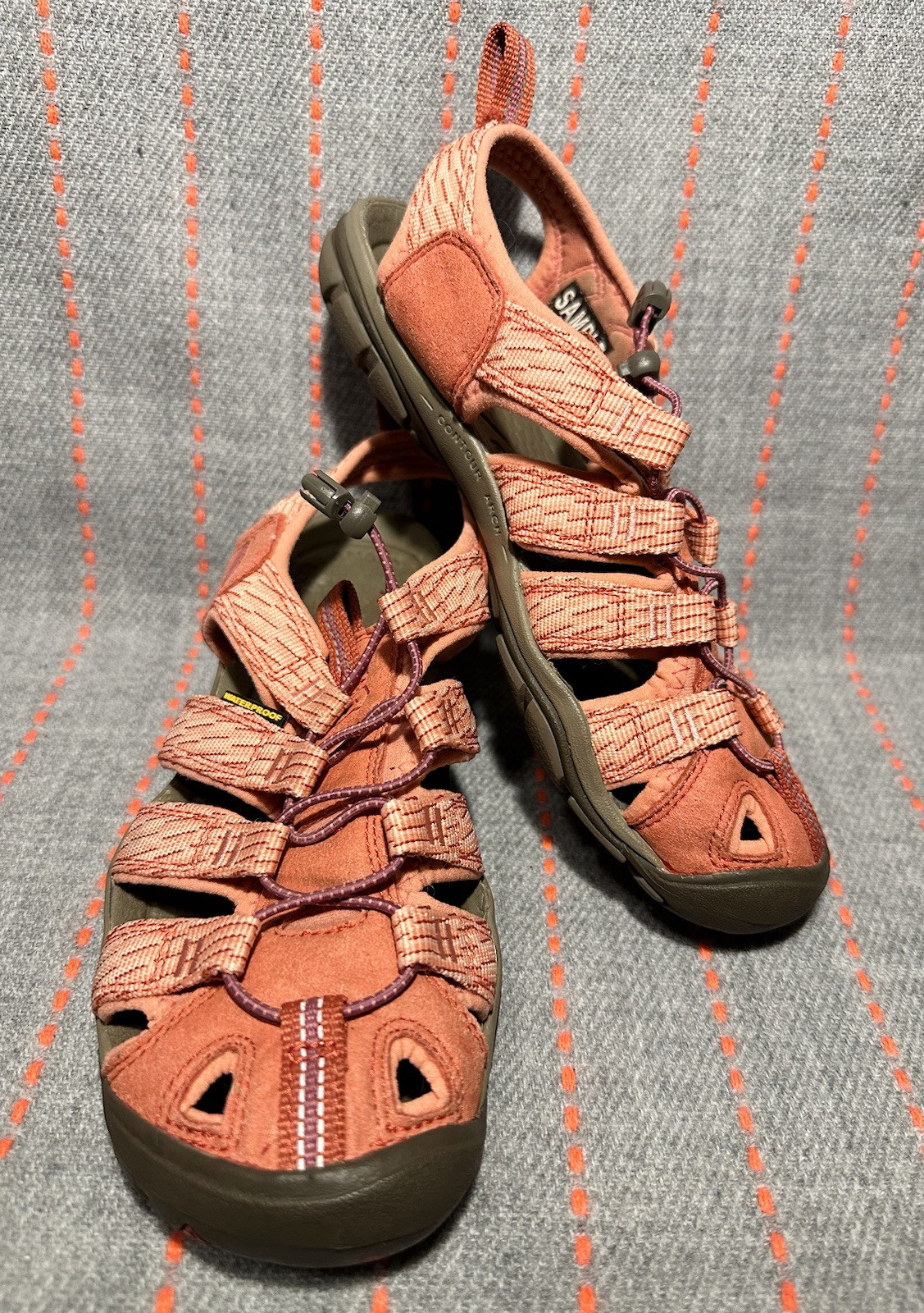 Sandali sportivi da trekking impermeabili KEEN Sample donna corallo arancione acqua chiara taglia 7