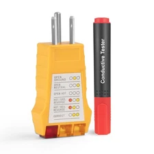 Grounding Product Test Kit with Outlet Tester and Conductivity Test Pen Conti...