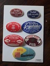Lot 7  VIGO ( SPAIN)  Hotel Luggage Label . Deco  -