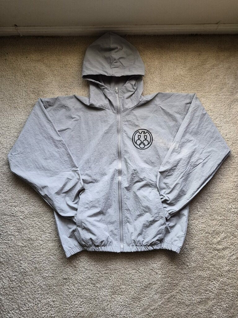 Yeezy WB-01 Windbreaker Hoodie Vulture Logo Grey Sz 2 New | eBay