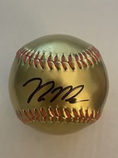 Nick Morabito SIGNED Gold Baseball NEW YORK METS Prospect AUTO *read*