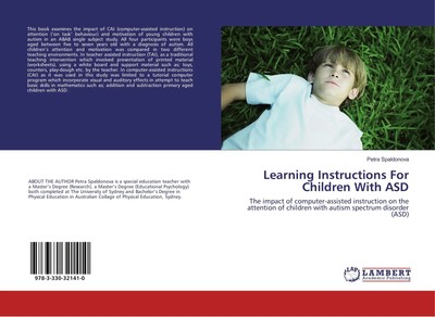 Petra Spaldonova | Learning Instructions For Children With ASD | Taschenbuch