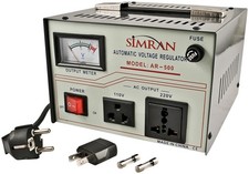 Simran 500 Watt 110v to 220v Step Up Down Voltage Converter 500 Watt, Ivory