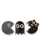 Pac Man, Ghost, & Ms Pac Man 1 Gram .999 Fine Silver Bar