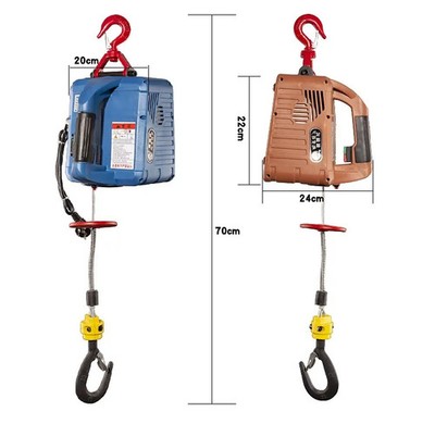Miniature Electric Hoist 220V Crane Portable Remote Control Home Lift