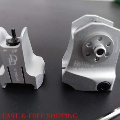 1 Flip-up Low Profile Metal Sight Folding Iron Sights Front & Rear Set D & D - Picture 3 of 9