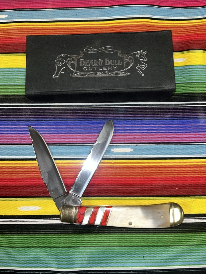 Bear &Bull Cutlery U.S.A. Hand Made Pocket Knife BB-108ABR New In Box - Image 4 of 4