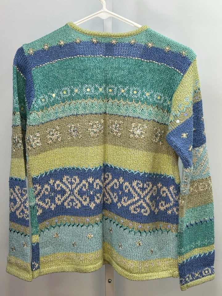 Suéter cárdigan tejido David Brooks, talla mediana. 1T Foto 4 de 4