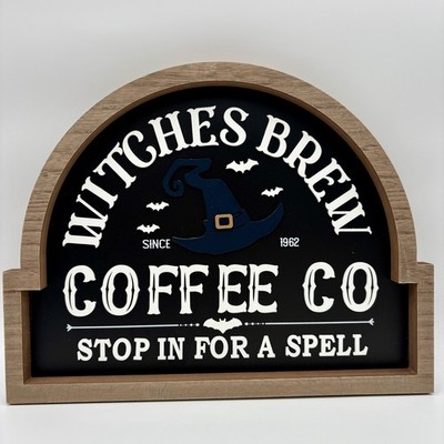 Witches Brew Coffee Co Wooden HALLOWEEN Coffee Bar Sign Willow & Riley Decor