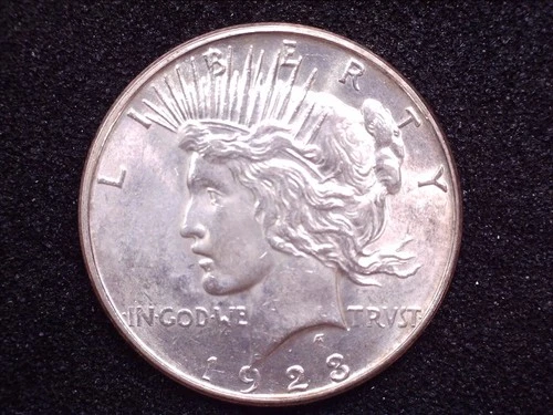 1923 D Silver Peace $ Uncirculated and problem free, Nice Coin! See Photos